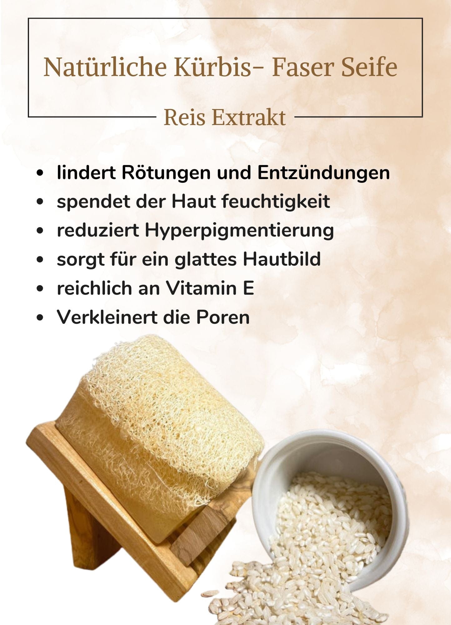 Rice extract soap